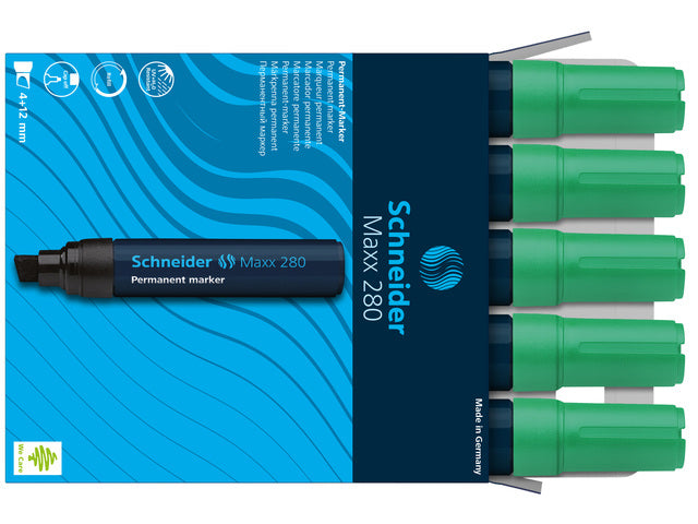 Marker Schneider Maxx 280 permanent beitelpunt groen