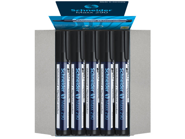 boardmarker Schneider Maxx 290 ronde punt zwart. stel á 10x in