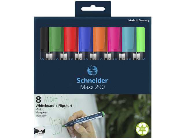 Boardmarker Schneider Maxx 290, sortiert, 8 Stück