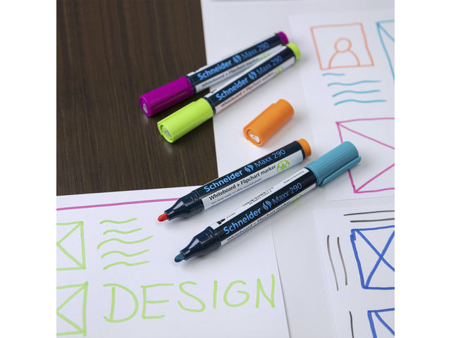 Boardmarker Schneider Maxx 290 ronde punt oranje