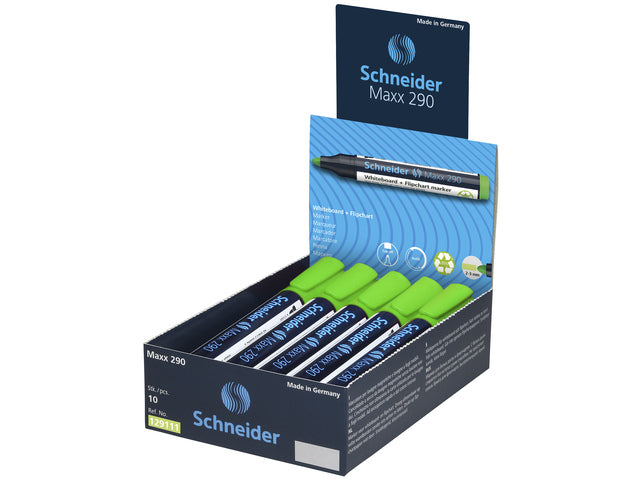 Boardmarker Schneider Maxx 290 ronde punt licht groen