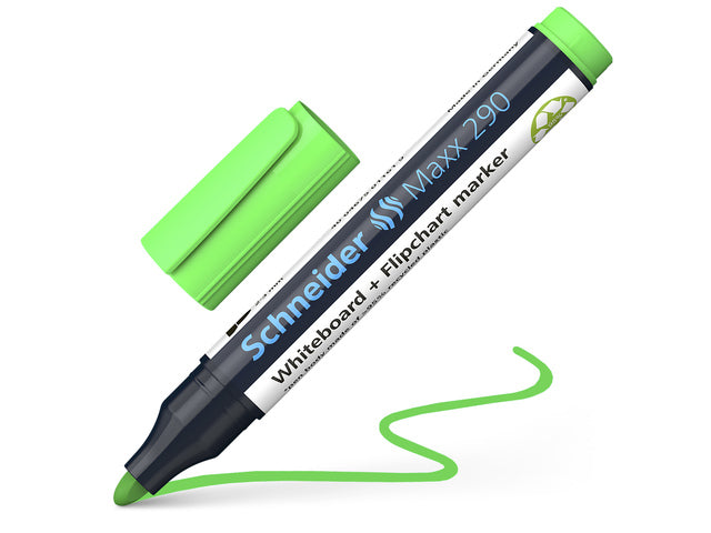 Boardmarker Schneider Maxx 290 ronde punt licht groen