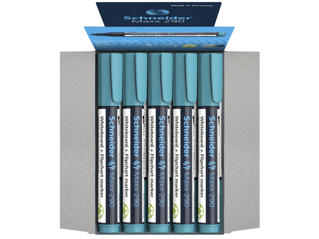 Boardmarker Schneider Maxx 290 ronde punt turquoise