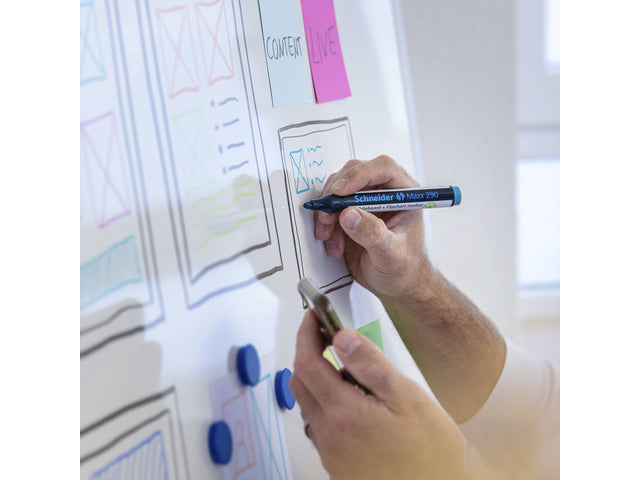 Boardmarker Schneider Maxx 290 ronde punt turquoise