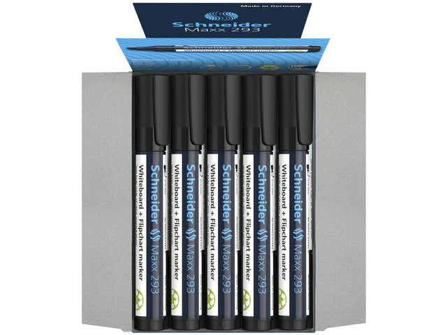 Boardmarker Schneider Maxx 293 beitelpunt 2-5 mm zwart