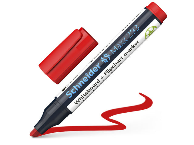 Boardmarker Schneider Maxx 293 beitelpunt 2-5 mm rood