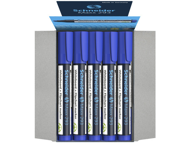 Boardmarker Schneider Maxx 293 beitelpunt 2-5 mm blauw