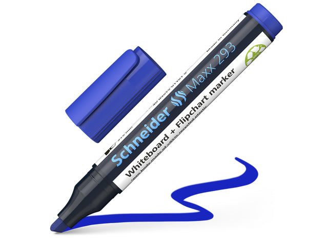 Boardmarker Schneider Maxx 293 beitelpunt 2-5 mm blauw