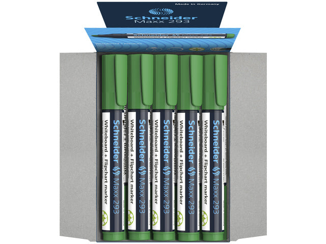 Boardmarker Schneider Maxx 293 beitelpunt 2-5 mm groen