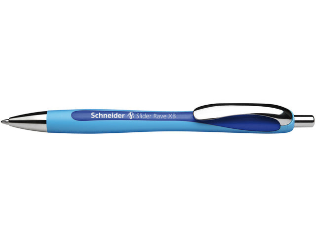 Balpen Schneider Slider Rave XB blau-donkerblau mit 5 Stück