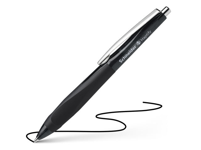 Balpen Schneider Haptify schwarz omhulsel, schwarz lackiert