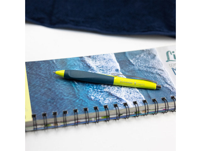 Balpen Schneider Haptify geel-diep oceaan