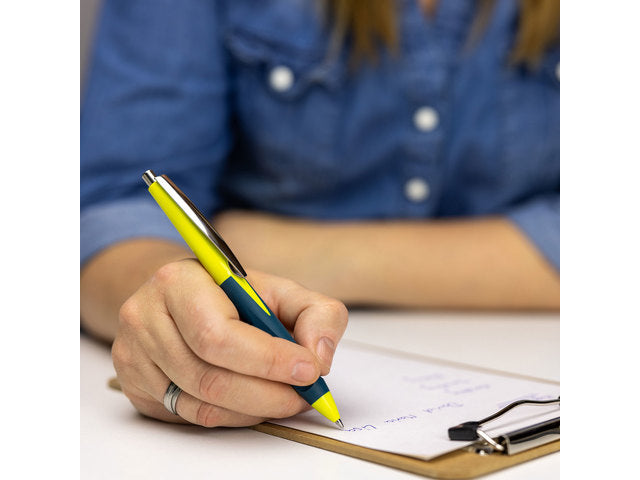 Balpen Schneider Haptify geel-diep oceaan