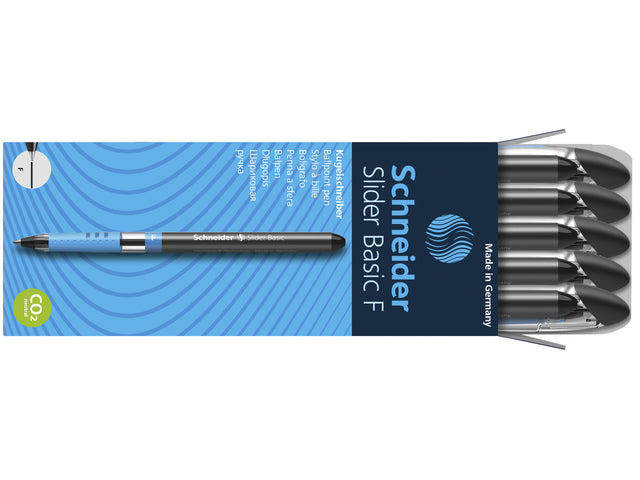 Balpen Schneider Slider Basic F 0,3mm zwart
