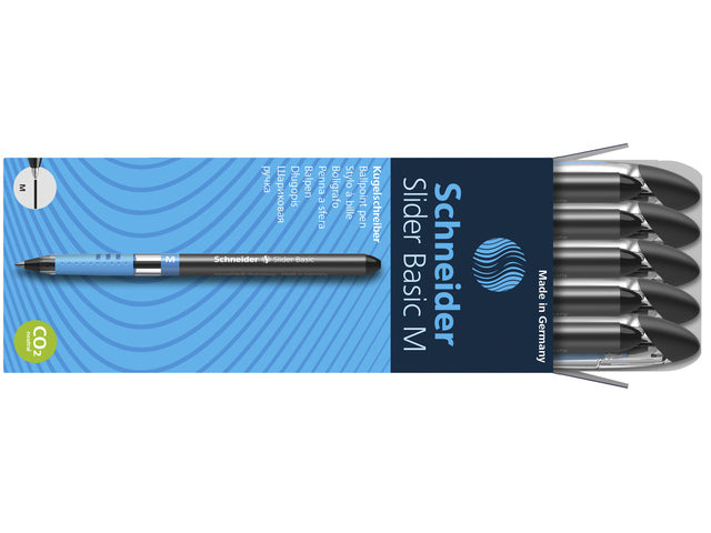 Balpen Schneider Slider Basic M 0,5mm zwart