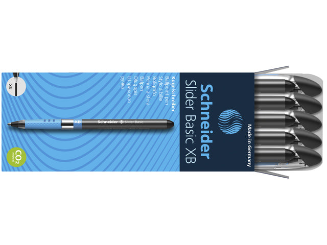Balpen Schneider Slider Basic XB 1,4mm kogelbreedte zwart
