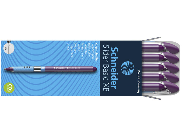 Balpen Schneider Slider Basic XB 1,4mm kogelbreedte violett