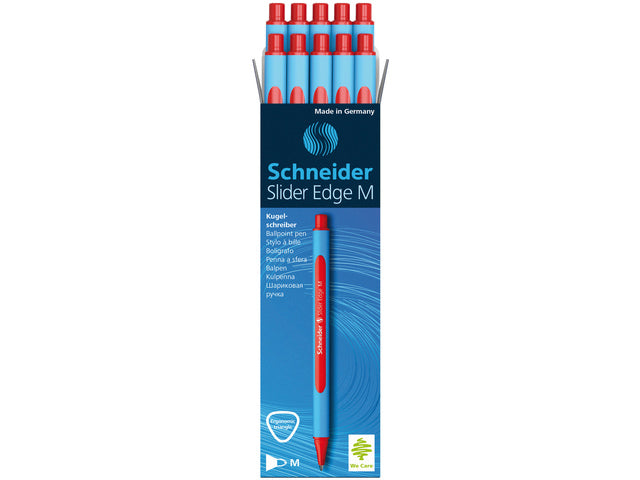 Balpen Schneider Slider Edge M rood doos 10 stuks