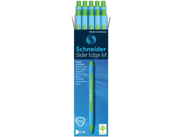 Balpen Schneider Slider Edge M groen doos 10 stuks