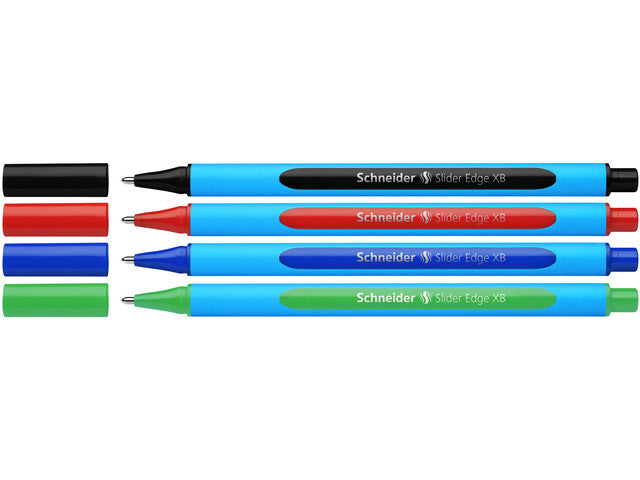 Balpen Schneider Slider Edge Kartonetui mit 4 Stück Grundfarben