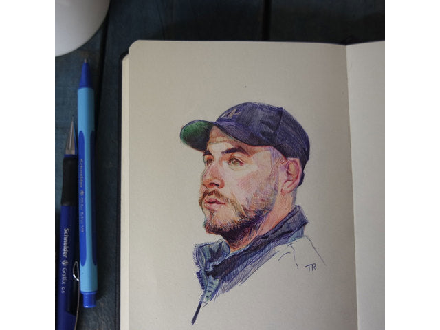 Balpen Schneider Slider Edge kartonetui a 4 stuks basic kleuren