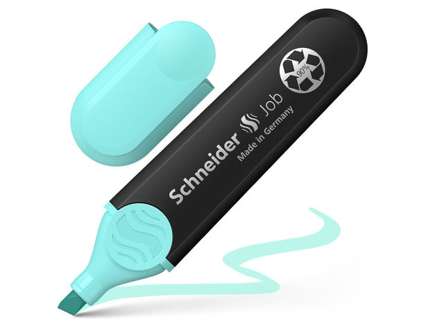 Tekstmarker Schneider Job pastel kleur turquoise