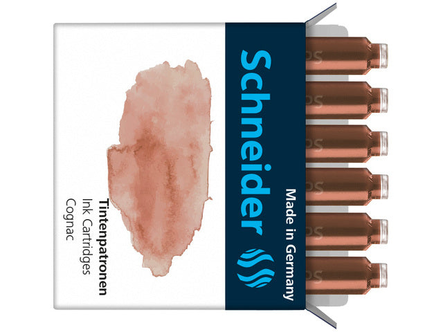 Inktpatronen Schneider pastel Cognac doos 6st.