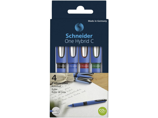 Rollerball Schneider One Hybrid C 0,3mm etui 4 stuks