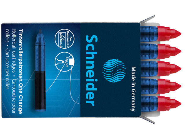 Navulling Schneider One Change doosje a 5 stuks rood