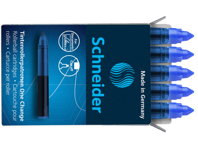 Navulling Schneider One Change doosje a 5 stuks blauw