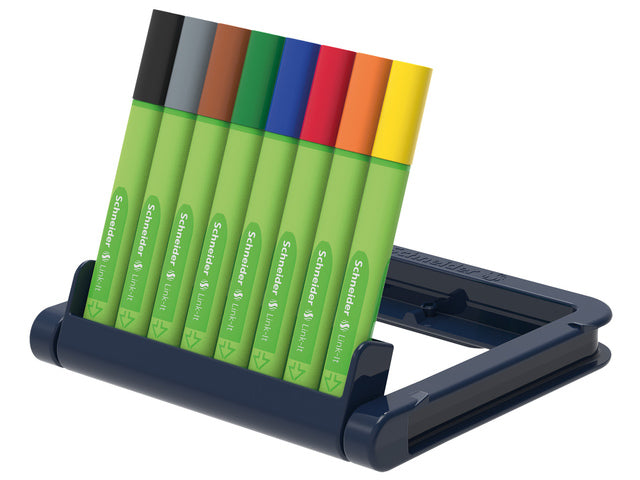 Fineliner Schneider Link-It 0,4mm assorti 8 stuks