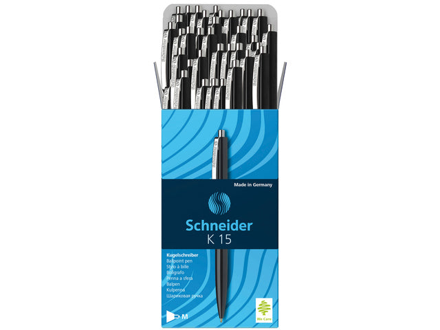 Balpen Schneider K15 schwarz doos 50 Stück