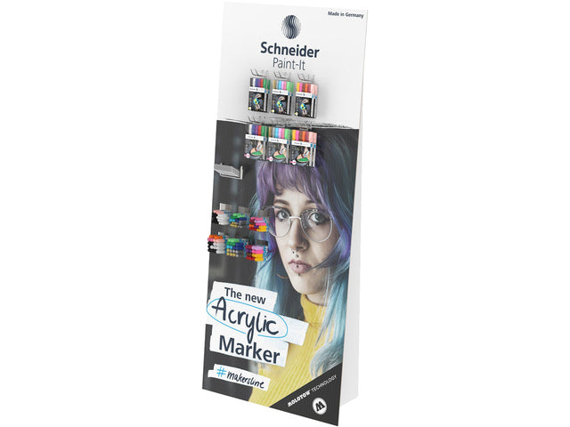 Acryl Marker Schneider Paint-it pakket 125-delig incl. flyers en affiches
