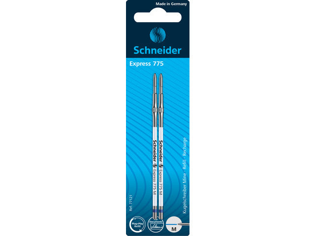Balpenvulling Schneider Express 775 M 2 stuks op blister blauw