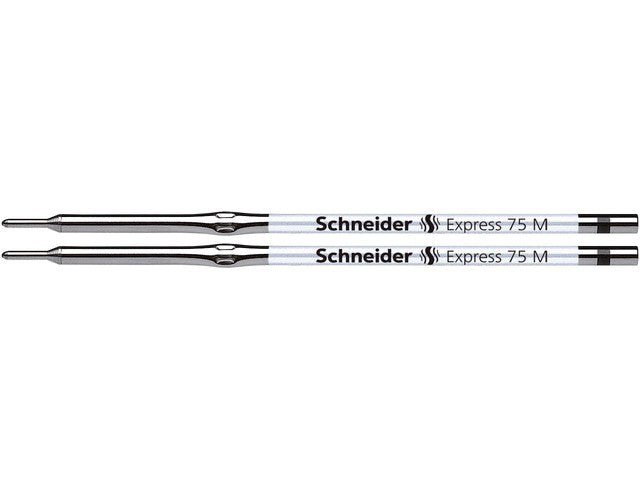 Balpenvulling Schneider Express 75 M 2 stuks op blister zwart