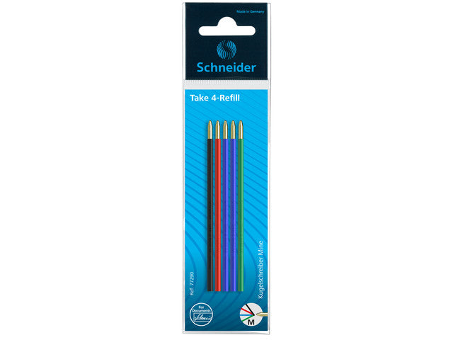 Balpenvulling Schneider Take 4, 5 stuks ass.