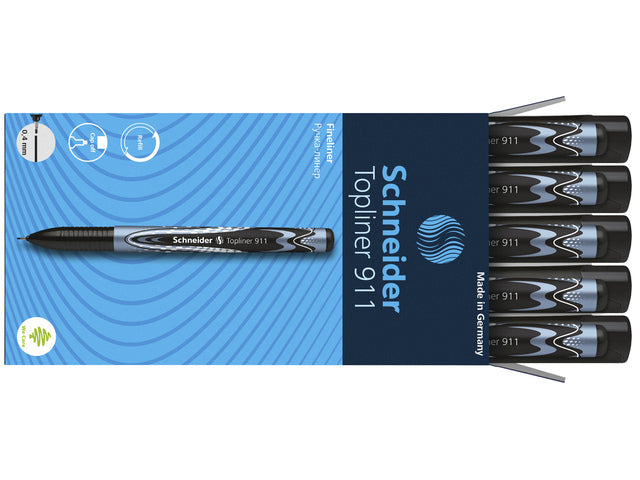 Fineliner Schneider Topliner 911 navulbaar zwart