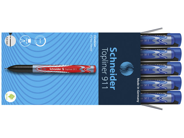 Fineliner Schneider Topliner 911 navulbaar blauw