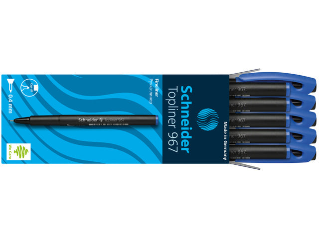 Fineliner Schneider Topliner 967 0,4 mm blauw