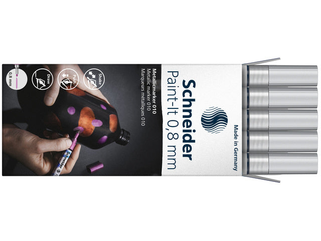 Metallic marker Schneider Paint-it 010 0.8mm zilver metallic
