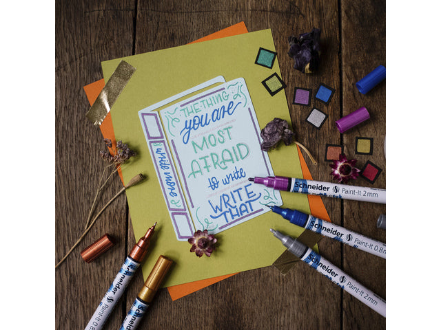 Metallic marker Schneider Paint-it 010 0.8mm zilver metallic