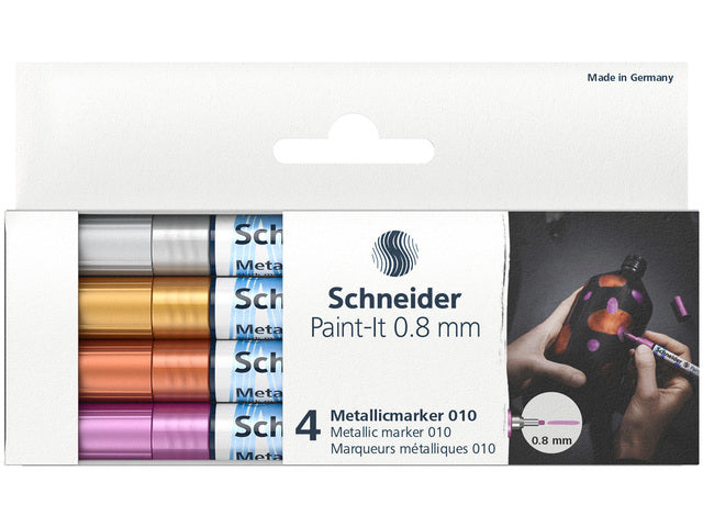 Metallic marker Schneider Paint-it 010 0,8mm etui 4st.
