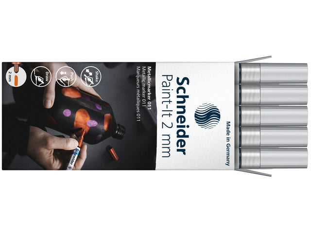 Metallic marker Schneider Paint-it 011 2mm zilver metallic