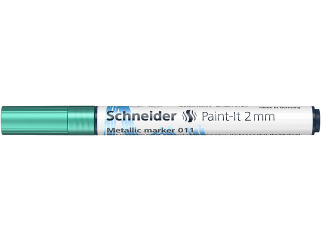 Metallic marker Schneider Paint-it 011 2mm groen metallic