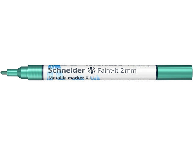 Metallic marker Schneider Paint-it 011 2mm groen metallic