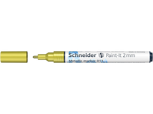 Metallic marker Schneider Paint-it 011 2mm geel metallic