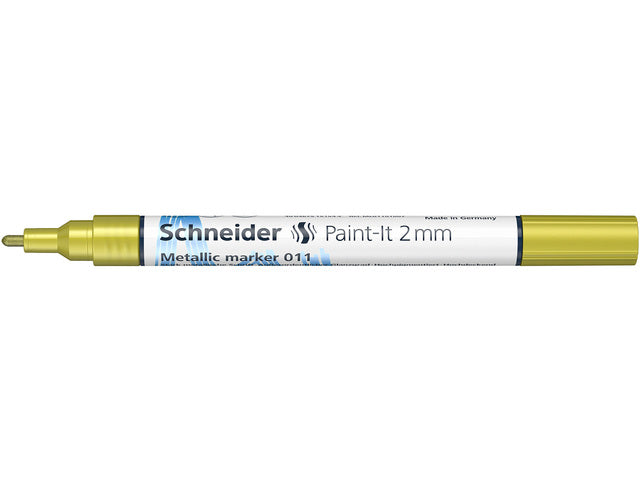 Metallic marker Schneider Paint-it 011 2mm geel metallic