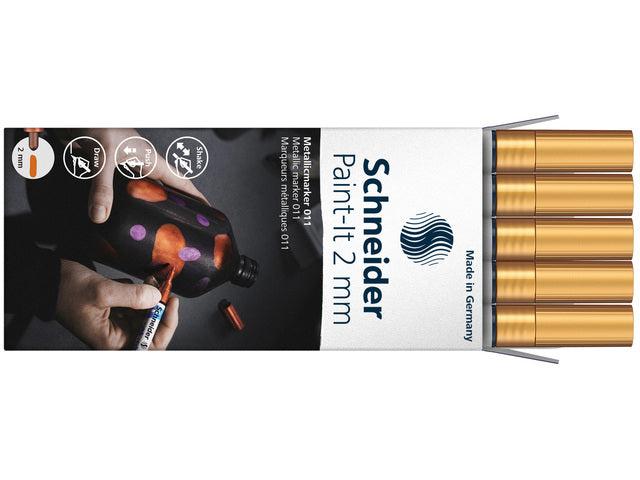 Metallic marker Schneider Paint-it 011 2mm goud metallic