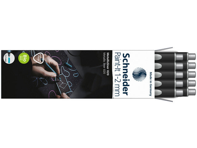 Metallic liner Schneider Paint-it 020 1-2mm zilver metallic