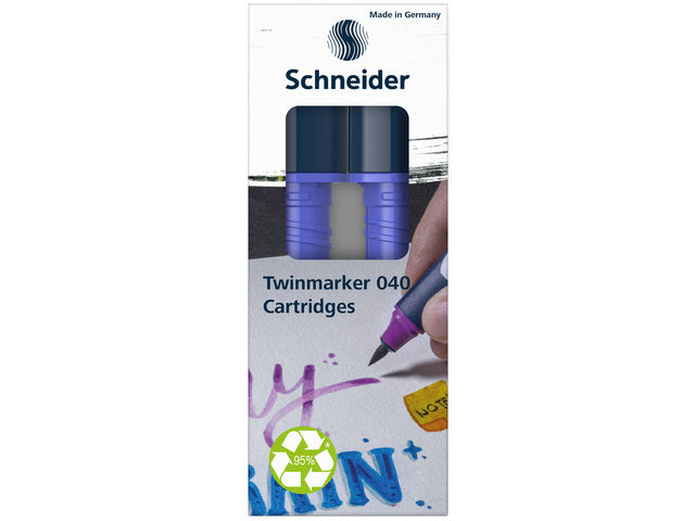 Twinmarker Schneider cartridge Paint-it 040 blauw 025